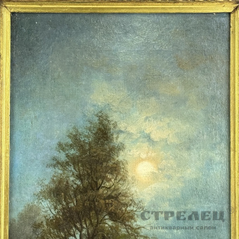 фото — картина в раме  «рыбачья избушка». п. цигус, кон. 19 — нач. 20 в. 